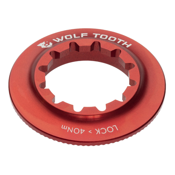 Wolftooth Lockring CHIUSURA DISCO CENTERLOCK - GHIERA INTERNA, ROSSO
