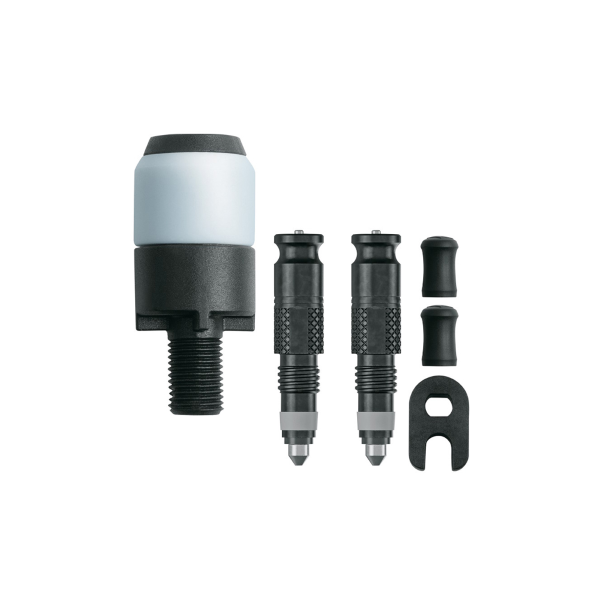 Schwalbe Kit di conversione per valvole Presta CLIK VALVE + adattatore pompa