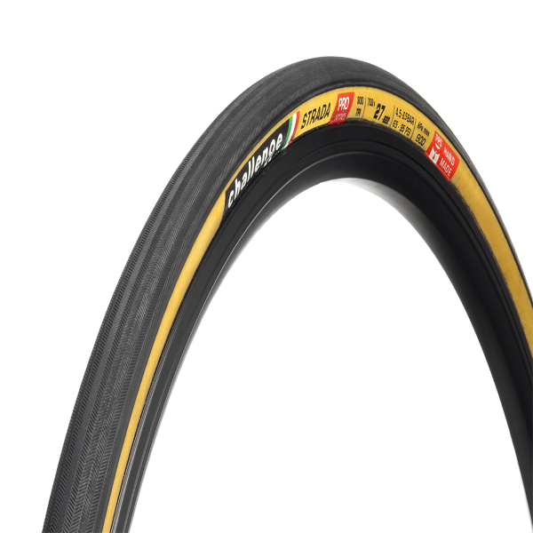 Challenge COPERTONE HANDMADE STRADA PRO - 700X28, SMART,300 TPI, SuperPolyester, TLR, Nero/PARA