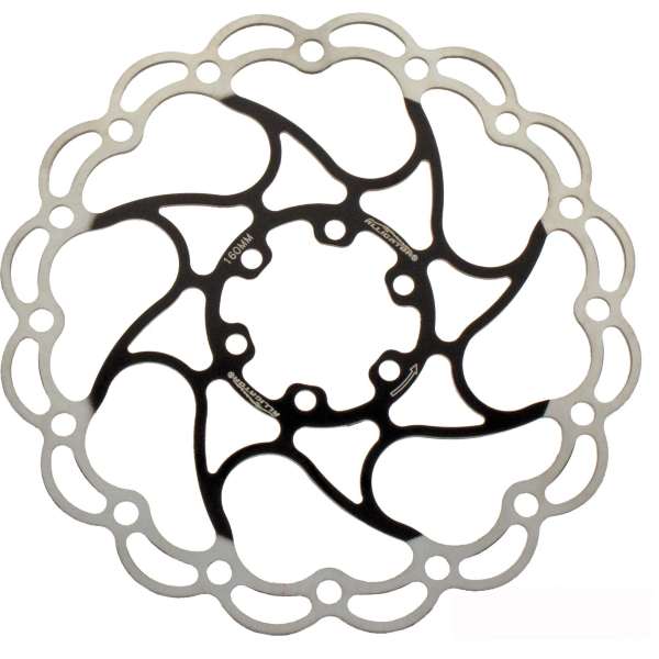 Alligator Disco ARIES 6 fori - 180 mm, nero argento