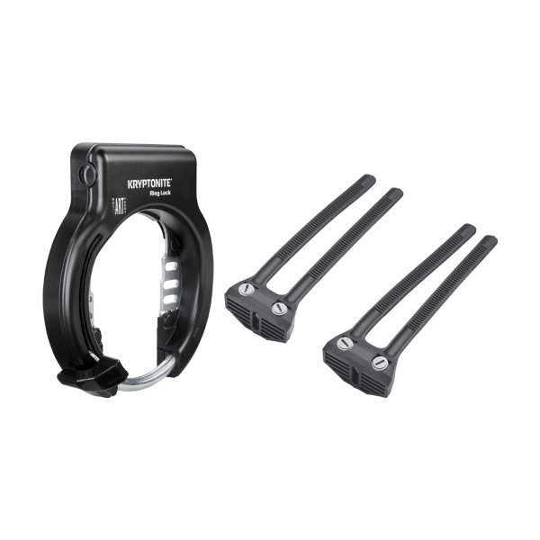 Kryptonite Lucchetto arco al telaio RING LOCK (montaggio fascette flexible mount) - nero