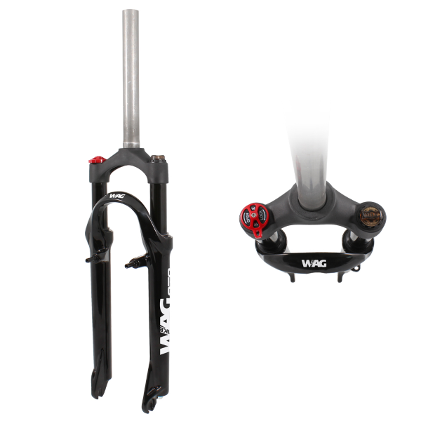 Wag Forcella molla MTB 26 - 80 mm, 1 1/8 Head-Set, lunghezza cannotto 240 mm