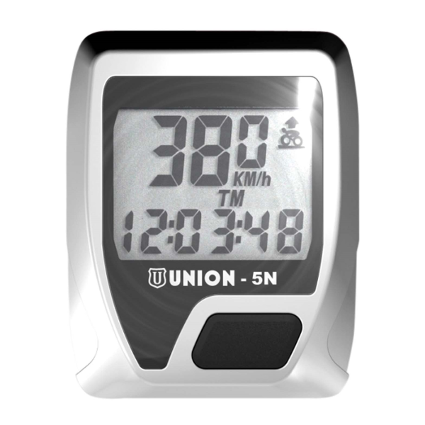 Union Ciclocomputer UNION-N 5 funzioni con filo - argento