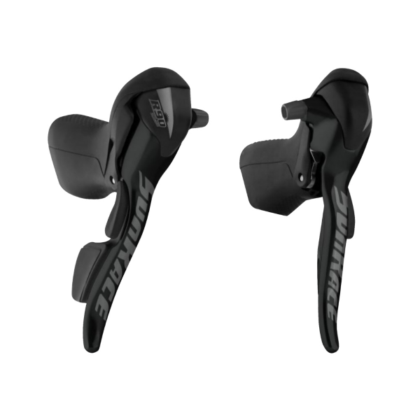 Sunrace Coppia comandi corsa R91 COMPATIBILE SHIMANO - 3 x 9v, collarino, senza display, nero