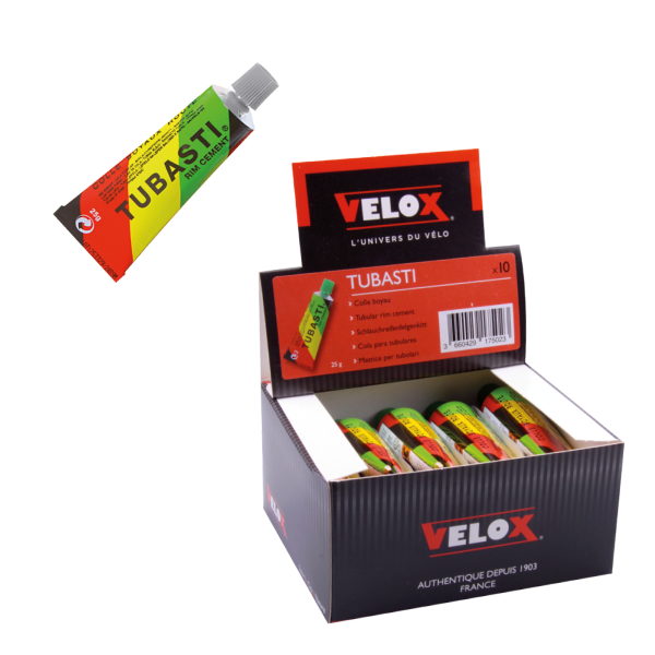 VELOX Scatola espositiva da 10 tubetti di mastice TUBASTI 25gr.