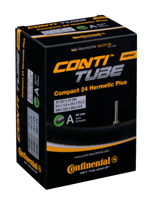 CONTINENTAL Continental Schlauch Conti Compact 24 Hermetic Plus - 24x1 1/4-1.75" 32/47-507/544 VS 40mm