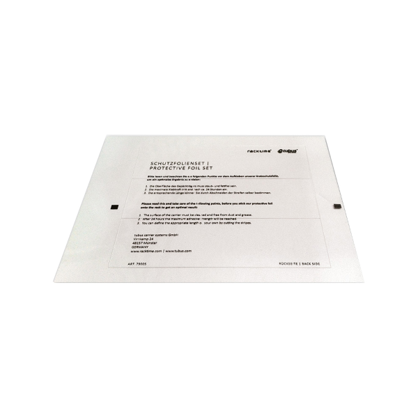 Racktime Kit fogli protezione anti abrasione per portapacchi 3 strisce da 4 × 14 cm