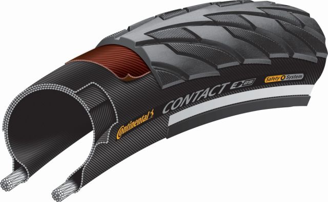 CONTINENTAL Continental Copertone Conti Contact Reflex - 26x1.75" 47-559 nero riflett.