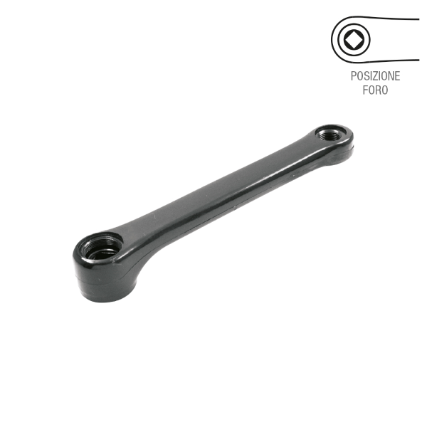 Easy Pedivella sinistra ACCIAIO PERNO QUADRO DRITTA - 170 mm, nero