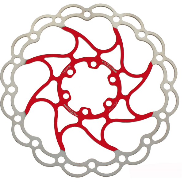 Alligator Disco ARIES 6 fori - 160 mm, rosso argento