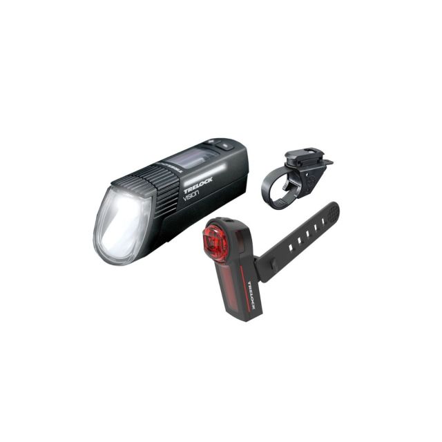 TRELOCK KIT LUCI FRONTALE + RETRO PROFESSIONALI RICARICABILI USB