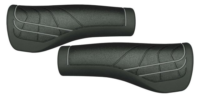 Herrmans Herrmans Manopole HERRMANS Line - 124mm, Ø 22mm, nero/grigio
