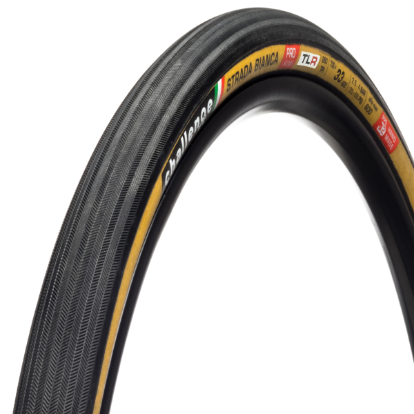 Challenge COPERTONE TUBELESS READY HANDMADE STRADA BIANCA PRO - 700X33, SMARTPLUS,260 TPI, SuperPolyester, TLR, TAN