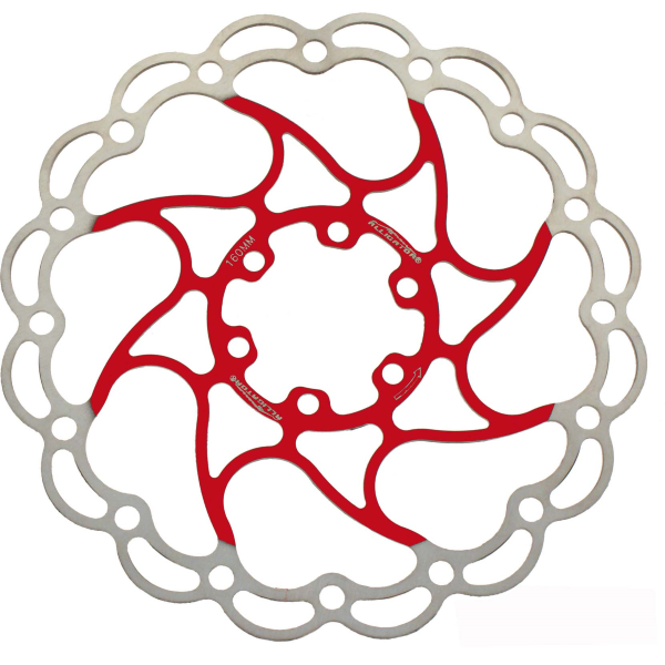 ALLIGATOR Disco ARIES 6 fori - 180 mm, rosso argento