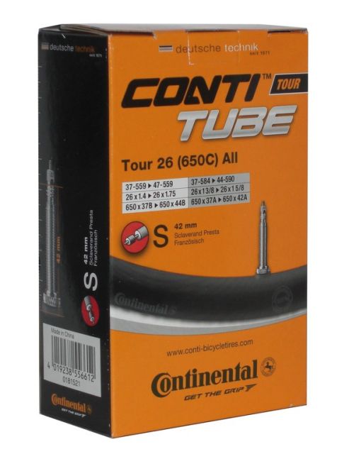 CONTINENTAL Continental Camera d'aria Conti Tour 26 - 26x1 3/8-1.75" 37/47-559/590 VP 42mm