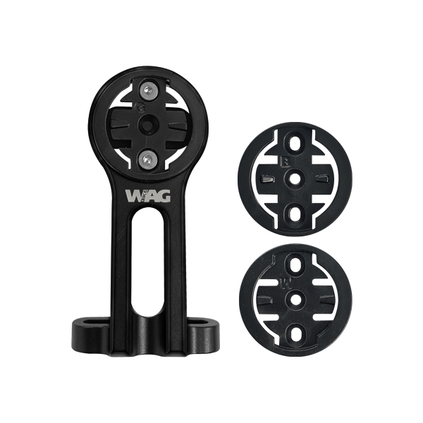 Wag SUPPORTO ciclocomputer per attacco manubrio - compatibile Garmin/Bryton/Wahoo, nero