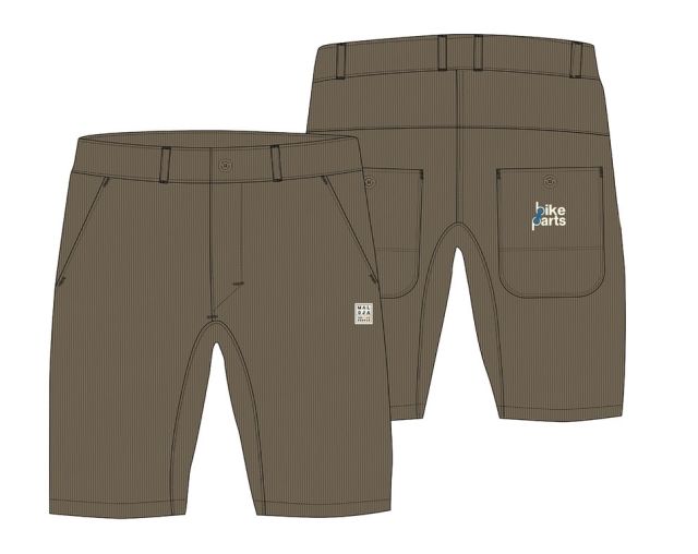 Maloja Maloja Pantaloncini BikeParts Mehlpilz - tg. S, oak, uomo, by Maloja