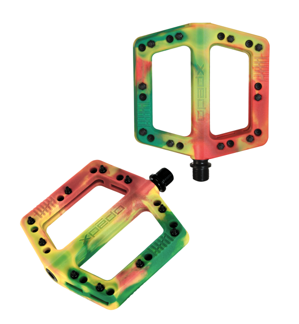 Xpedo Xpedo Pedale Xpedo FELIX special edition - tri-color Rasta, 109x109x16mm, platform