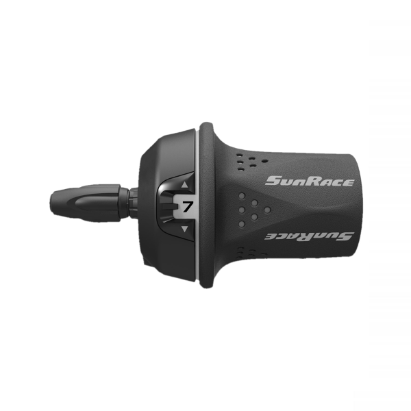 Sunrace Comando cambio GRIP SHIFT TSM 21 COMPATIBILE SHIMANO - 7v, destro, collarino, con display, nero