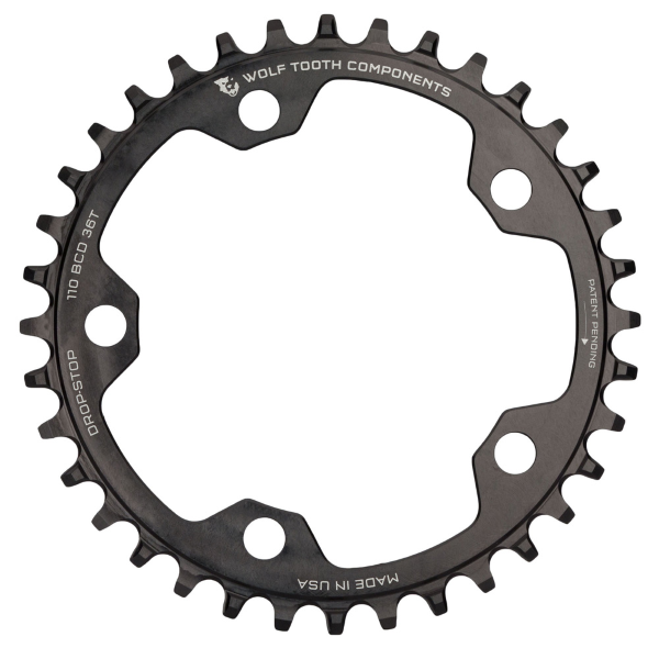 Wolftooth Corona SRAM BCD 110 5 FORI 1X 12V - 36 denti, nero, DROP-STOP B (compatibile Eagle e FlatTop, non compatibile SH12 e KMC12)