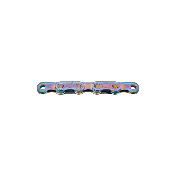 Kmc Catena X Flat Top WAXED 12-13v - 126 maglie, aurora blu, rivestimento in cera