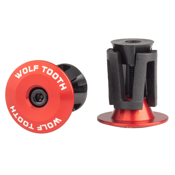 Wolftooth Tappi manubrio EXPANDER BAR END PLUG coppia - ROSSO