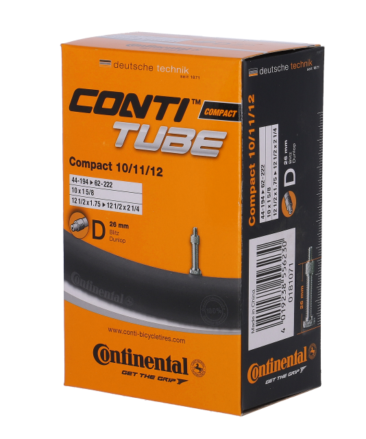 CONTINENTAL Continental Camera d'aria Conti Compact 12 - 10x1 5/8 12 1/2x1.75-2 1/4 44/62-194/222