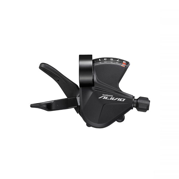 SHIMANO Comando cambio ALIVIO M3100 - 9v, destro, collarino, con display, nero