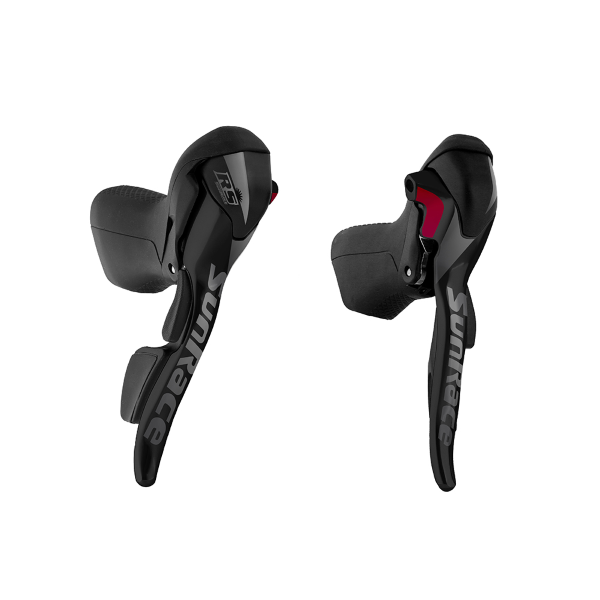 Sunrace Coppia comandi corsa R91 COMPATIBILE SHIMANO - 2 x 10v, collarino, senza display, nero
