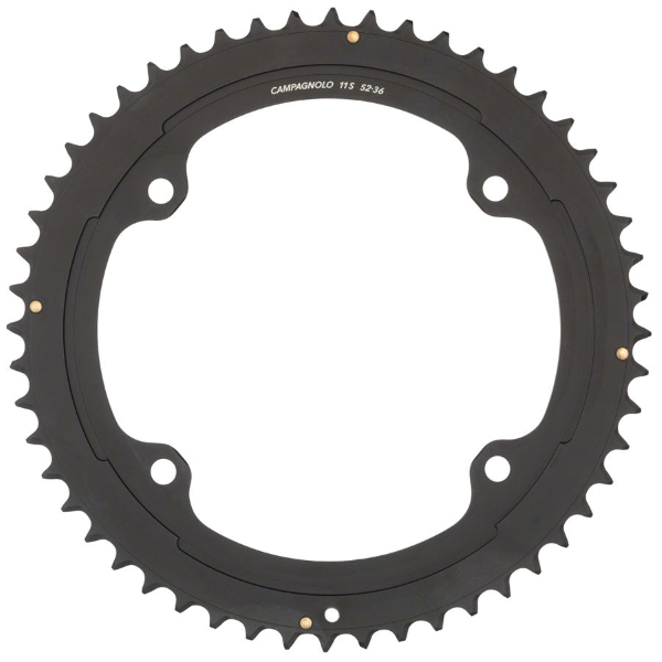Campagnolo Corona POTENZA BCD 145 mm asimmetrico 4-fori 2x 11v - 50 denti, nero