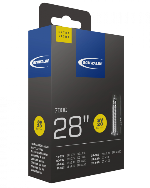 SCHWALBE CAMERA ARIA 28" 700C SV20 60MM