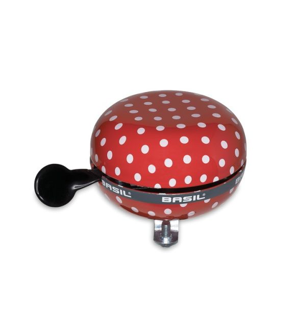 Basil Basil Campanello Ding-Dong Polka Dot - red/white dots, metallo, Ø80mm, 7x7x5cm