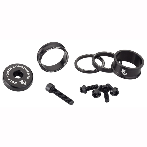 Wolftooth KIT SPESSORI E VITI ALLUMINIO ANODIZZATO - NERO