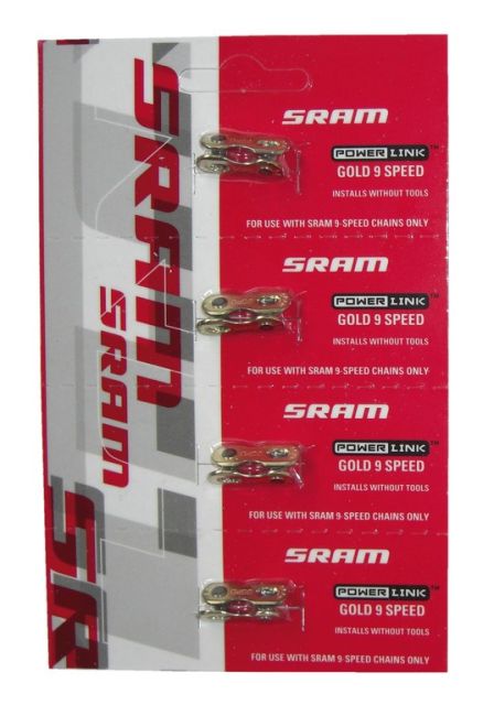 Sram Sram Maglia di chiusura SRAM - set/4pz, gold, 9vel, Power Link