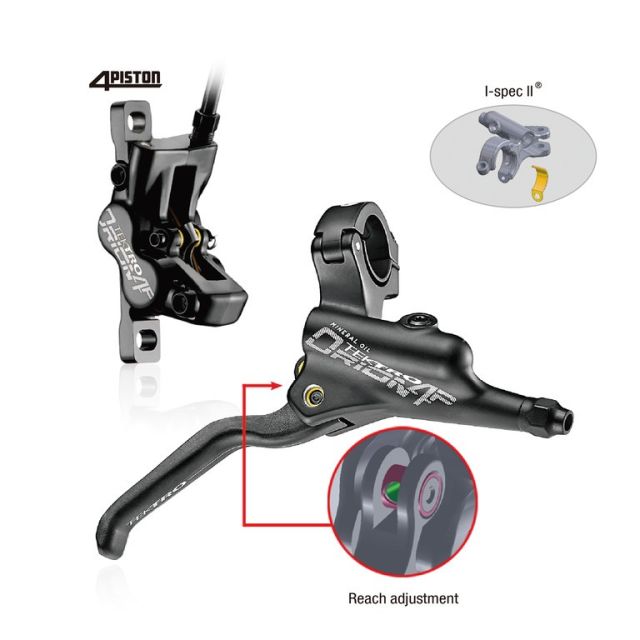 Tektro Tektro Freno a disco Tektro Orion 4P idr. - RP, dx, 1900mm, nr., s. acc., PM