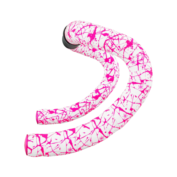 supacaz COPPIA NASTRI MANUBRIO SUPER STICKY KUSH SPLAT - BIANCO/ROSA