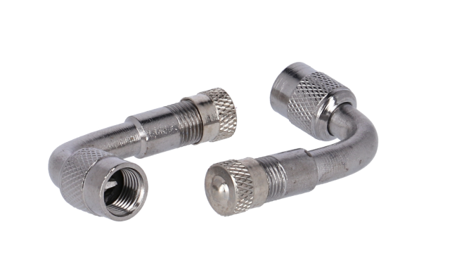 Diverse Diverse Prolunga valvola VS - 46-90°, argento, acciaio, 2 pezzi