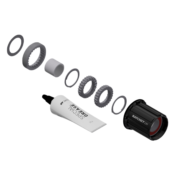 DT Swiss Kit conversione da 3-cricchette a RATCHET LN Road - 18 denti, alluminio, Shimano 11v (HG)