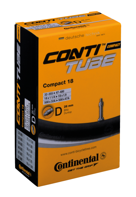 CONTINENTAL Continental Camera d'aria Conti Compact 18 - 18x1 1/4-1.90" 32/47-355/400 VD 26mm