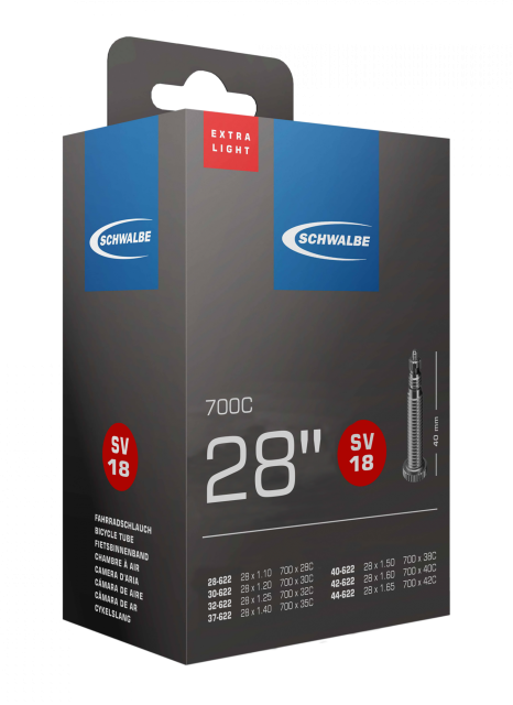 Schwalbe Schwalbe cam.d'aria SchwalbeVP18 extra leggera - 28x1.10-1.65" 28/44-622 VP40mm