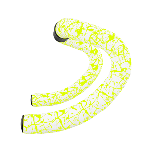 supacaz COPPIA NASTRI MANUBRIO SUPER STICKY KUSH SPLAT - BIANCO/GIALLO