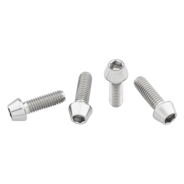 Wolftooth SET VITI TITANIO PORTABORRACCIA 4pz M5X0.8mmX15mm - Argento