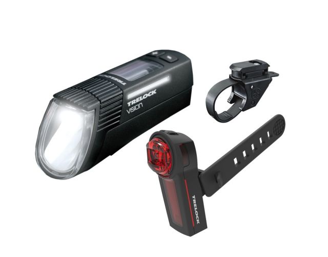 TRELOCK KIT LUCI FRONTALE + RETRO PROFESSIONALI RICARICABILI USB