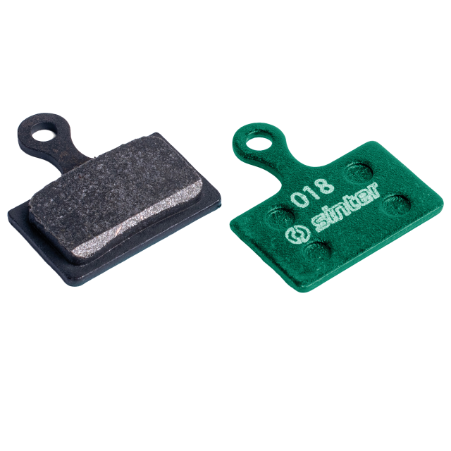 Sinter pastiglie freno disc. Sinter 018 Shimano K - organica, MTB Race, verde, UDV=1 paio