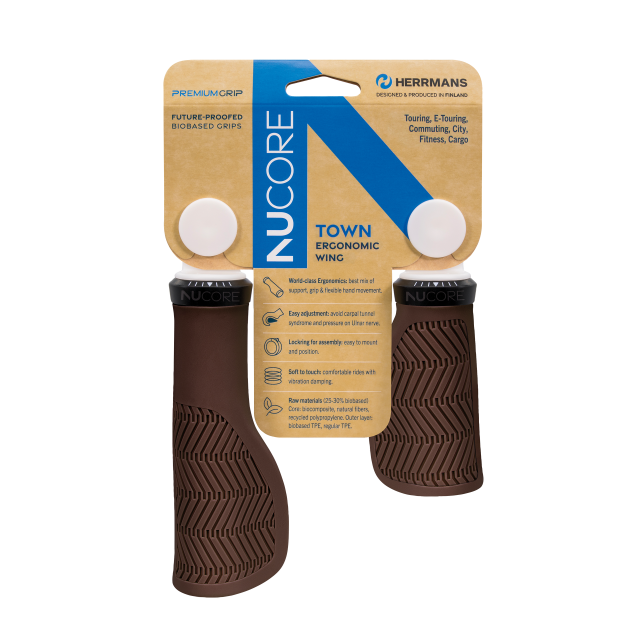 Herrmans Herrmans Manopole HERRMANS Nucore Town Wave - 130/90mm, Ã 22mm, marr, DD48 BL+AR