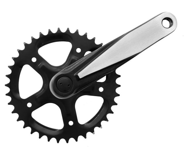 Diverse Diverse Guarnitura Speed allum.,lunghezza 170 mm - nero/lucido 38 denti, a perno quadro