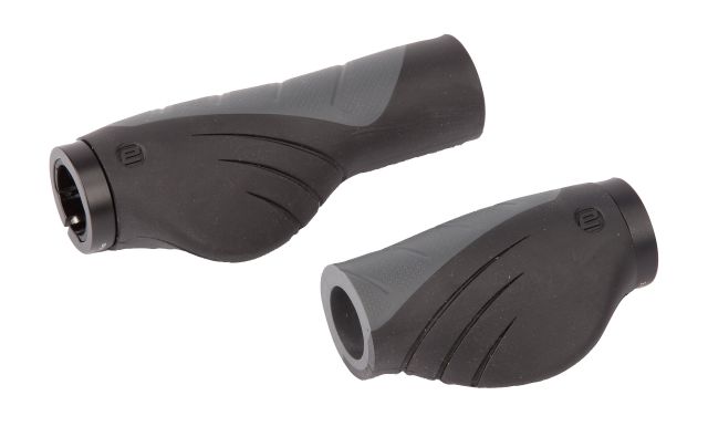 Humpert Humpert Manopole Ergotec Aero 2 - 132/92mm, Ø 22mm, nero/grigio, kraton