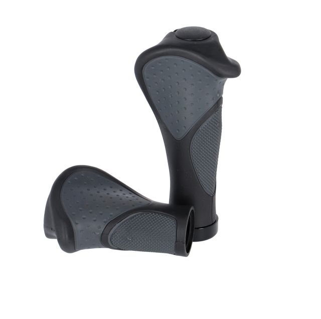 Humpert Humpert Manopole Ergotec Frisco 2 - 140/95mm, Ø 22mm, nr/grigio, kraton/all