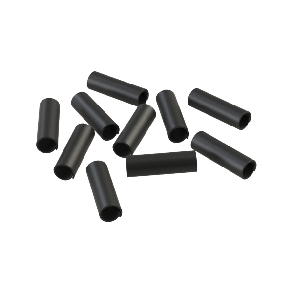 Racktime Kit protezione anti abrasione per portapacchi 10 mm x 4 cm - nero, confezione 10 pezzi