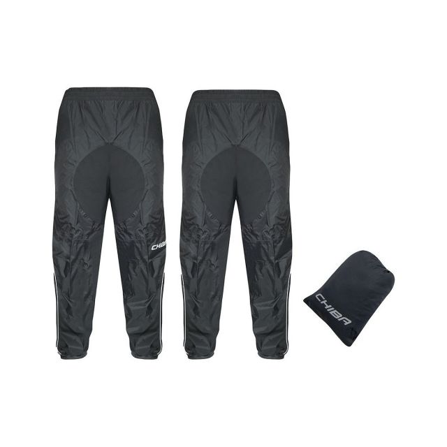 CHIBA PANTALONI ANTIPIOGGIA NERI TAGLIA XL